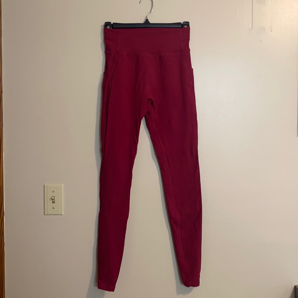 Alphalete Alphalux Leggings- Size medium- Maroon